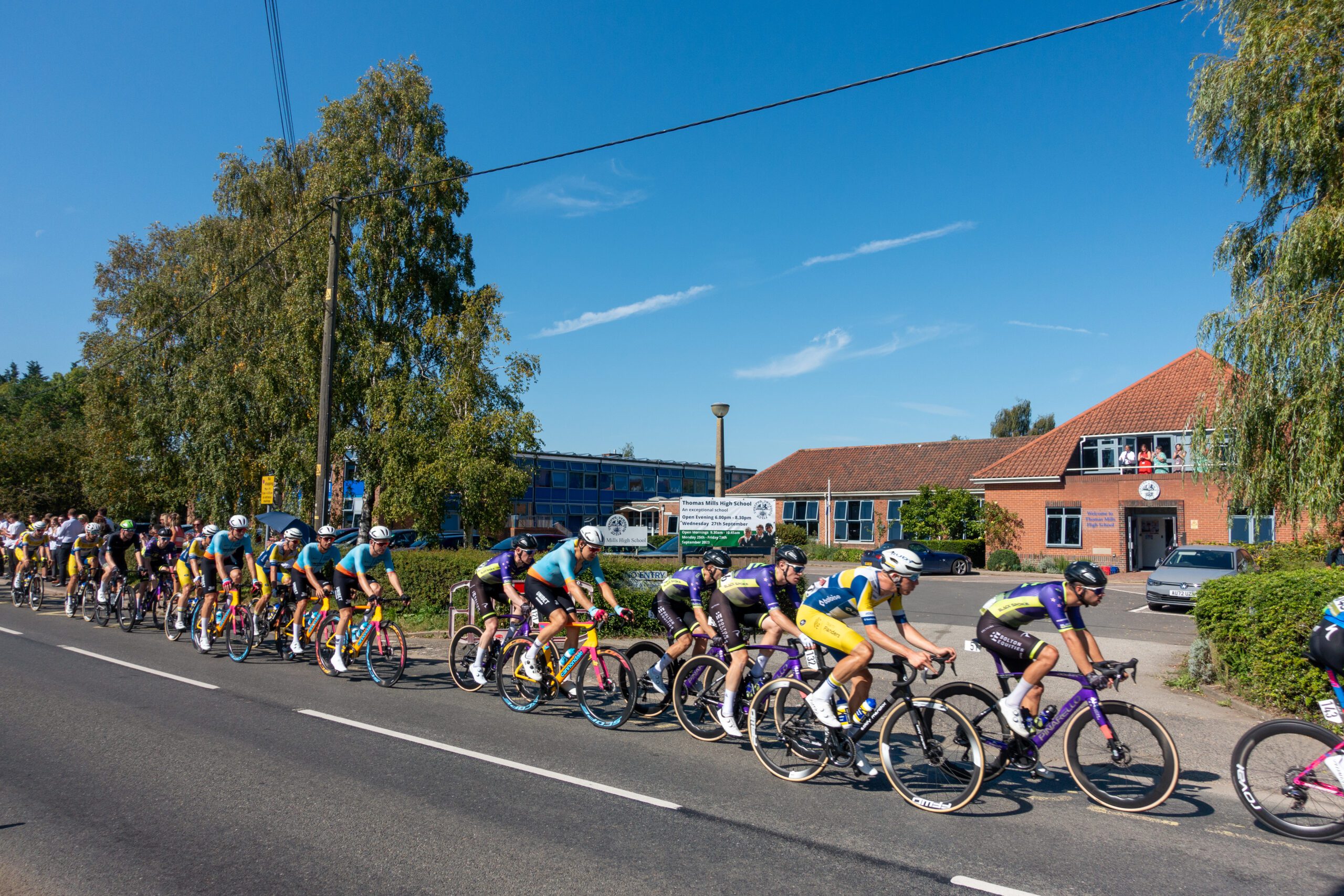 Tour of Britain cycling with open day
