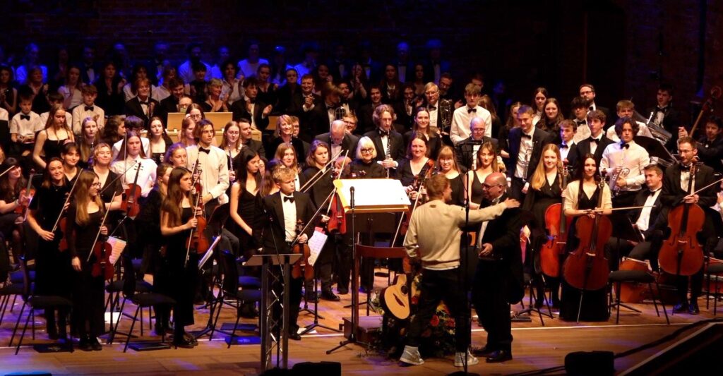Ed Sheeran and Richard Hanley at Snape Maltings